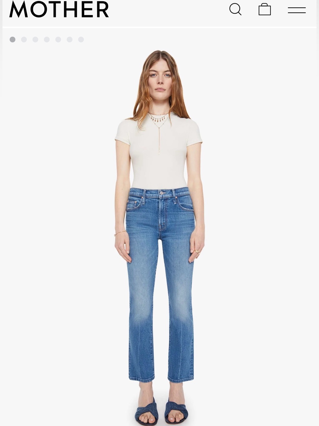 Mother The Insider Ankle Jeans - Blue